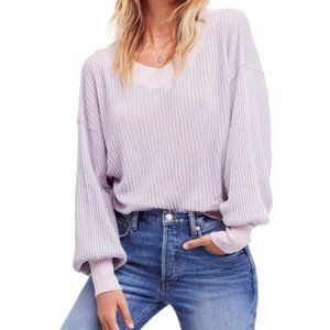 Free People South Side V-Neck Thermal Top